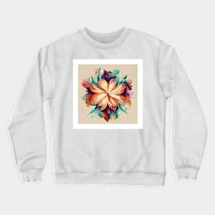 beautiful Flower Art Illustration Abstract Pattern Floral roses Crewneck Sweatshirt